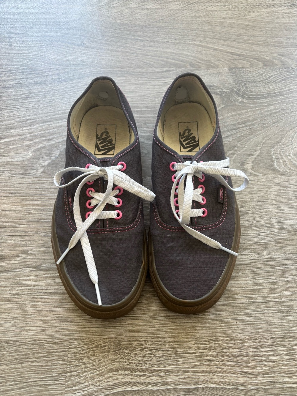 Vans Skate Authentic Charcoal Grey Canvas Low-Top Gum sole Sneakers